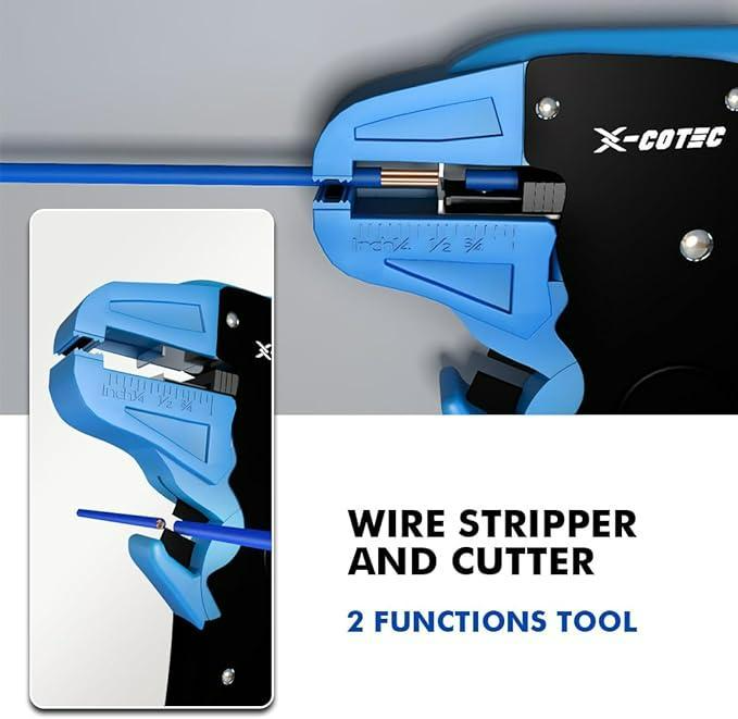 2 in 1 Automatic Wire Stripper Cutter Wire Stripping Tool And Multi-Function Hand Tool Wire Striper Self Adjusting Crimper Cable Cutter Pliers