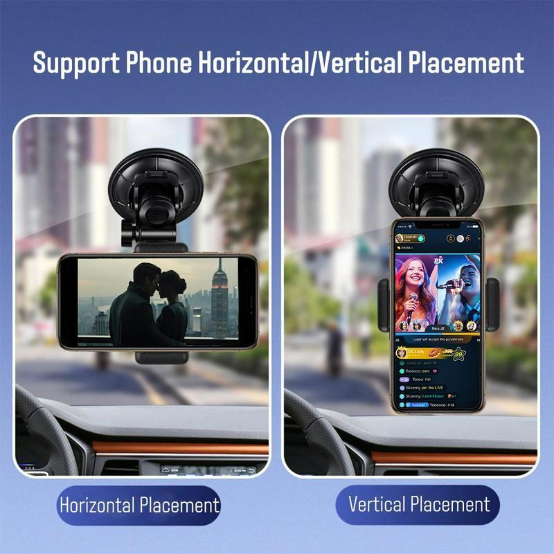 360 Degree Rotatable Car Phone Holder with Suction Cup,Car Phone Holder Mount for Windshield Side Window Sunroof,Dual-Ball-Head Car Navigation Bracket