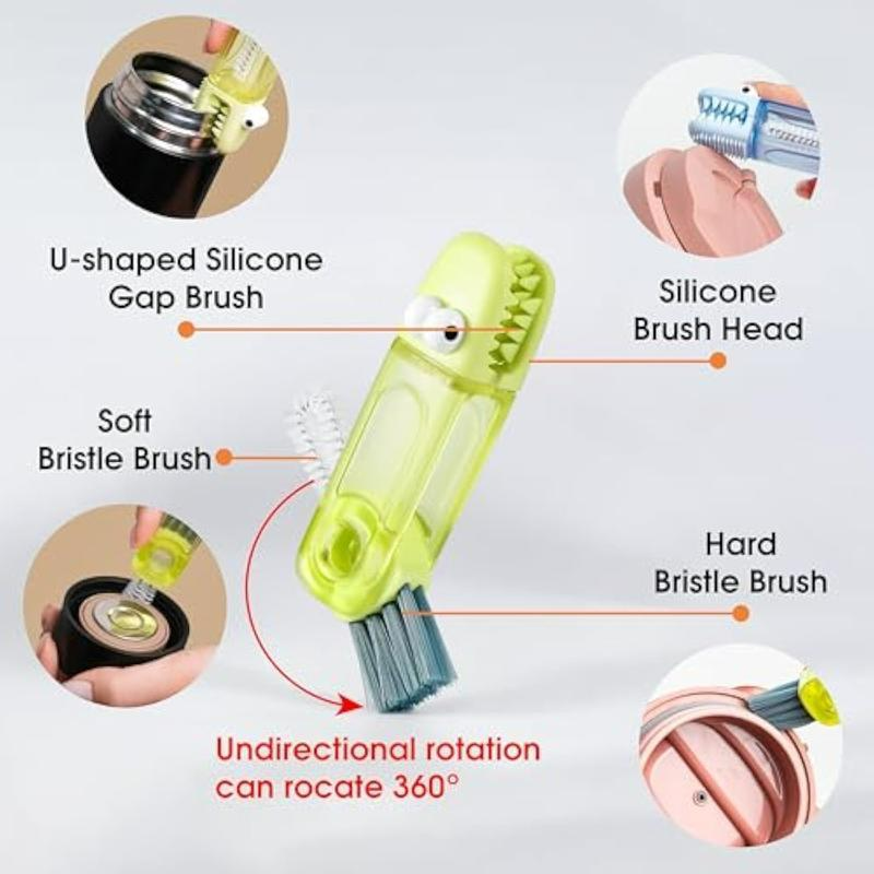 3 IN 1 Multi-Function Gap Cleaner, Kitchen Cleaning Brush, Portable Cleaning Brush, Suitable For Cups, Baby Bottles, Lids, Thermos, Glasses And Kitchenware