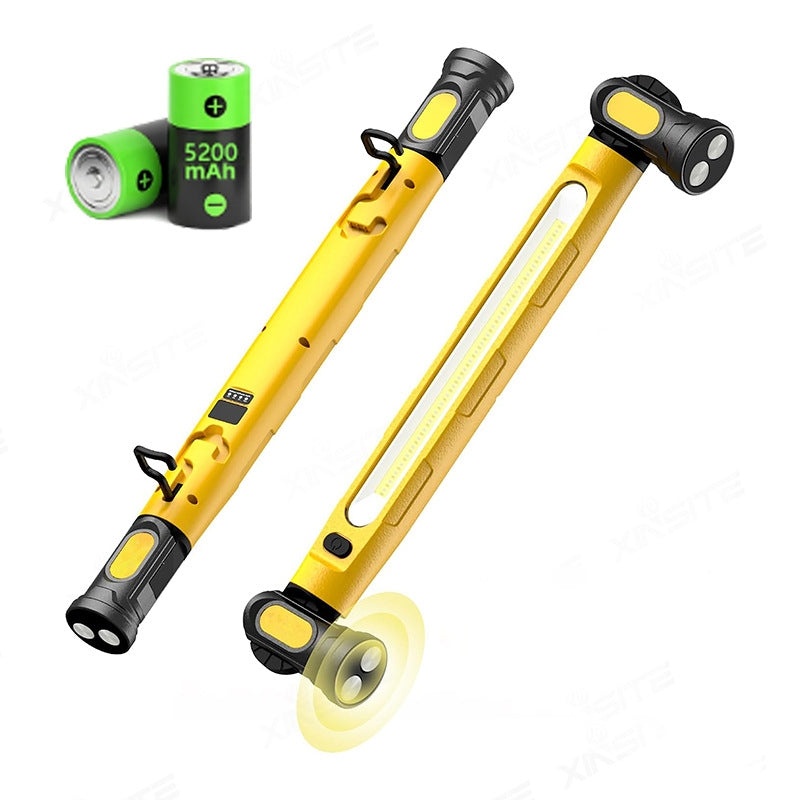 2026 NEW Under Hood Work Light Bar, 3000LM LED Magnetic Light Bar with Hooks, 5200mAh Cordless Rechargeable Hood Light for Mechanic/Car Repairing/Garage